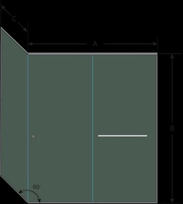 shower door measurement image