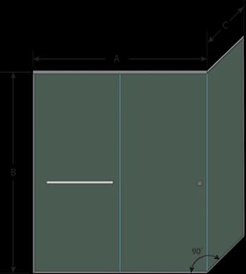 shower door measurement image
