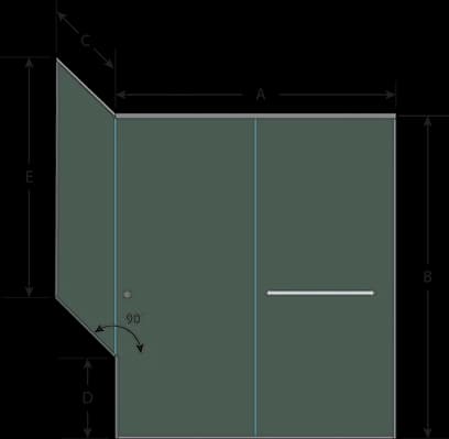 shower door measurement image