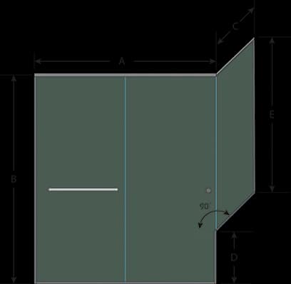shower door measurement image