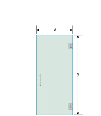 shower door measurement image