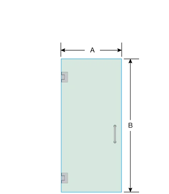 shower door measurement image