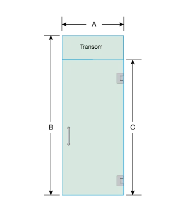 shower door measurement image