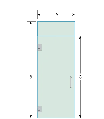 shower door measurement image