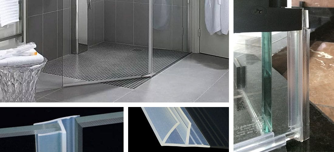 shower door sweeps on glass shower doors