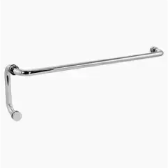 Towel bar and combination shower handle with a chrome finish, set against a white background