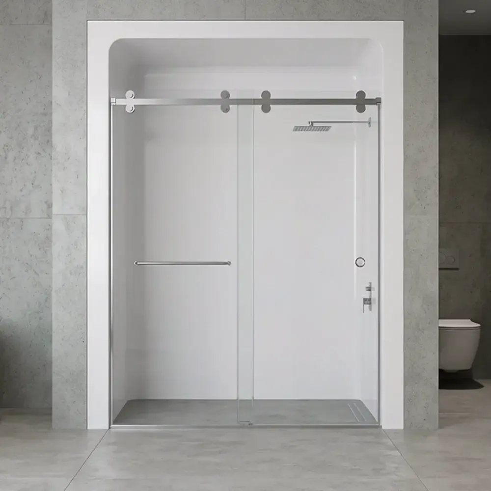 Guide to installing frameless shower doors on acrylic or fiberglass walls from Dulles Glass