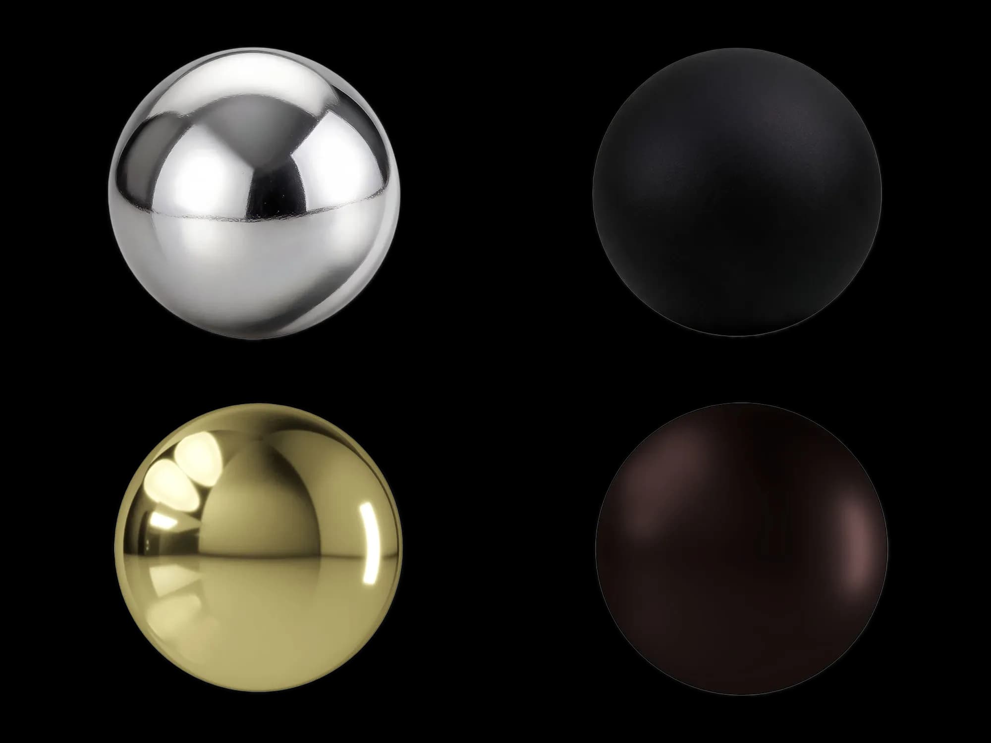Chrome, matte black, brass, and oil-rubbed bronze shower door hardware finishes