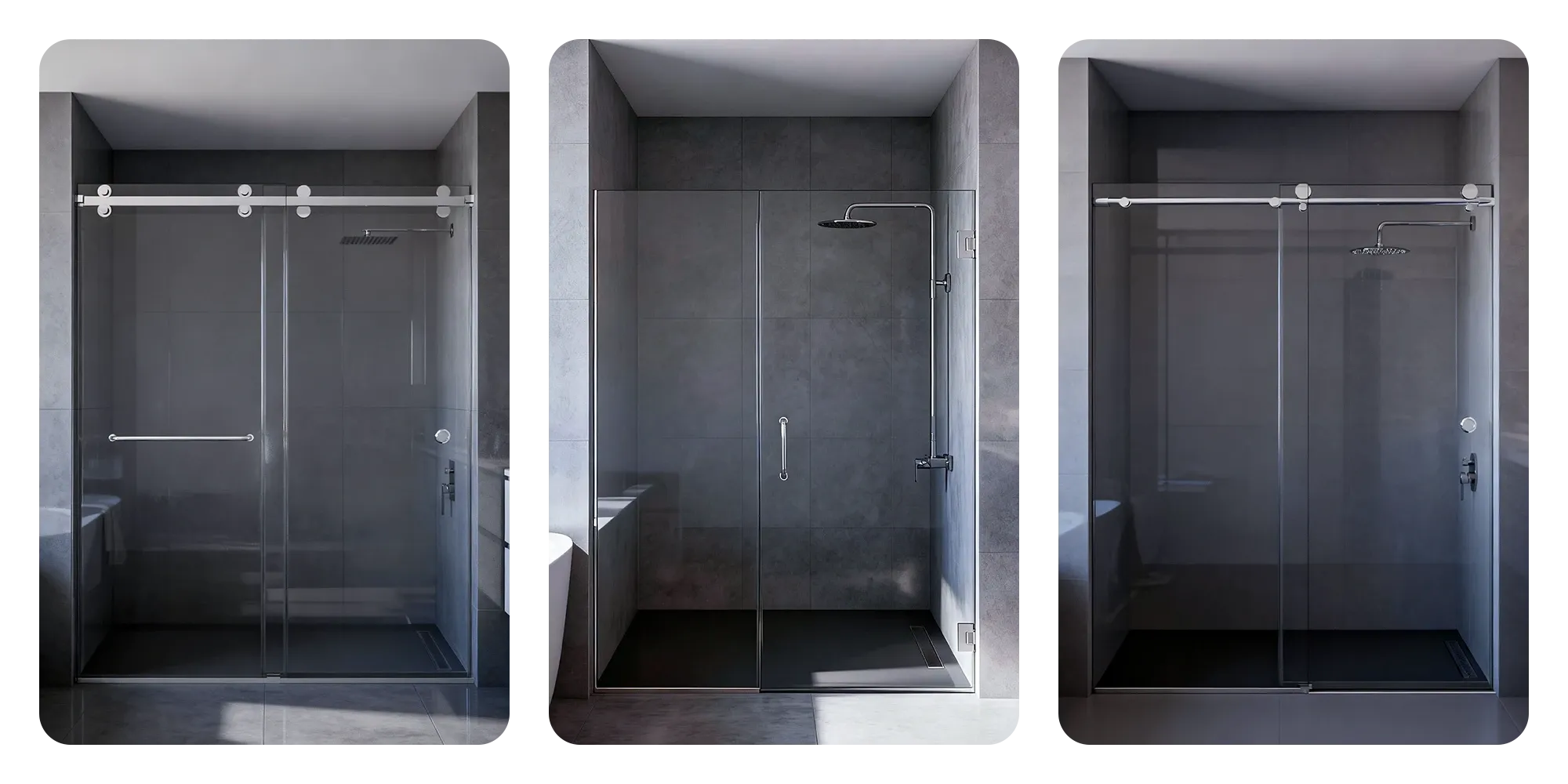 Comparison diagram of a bypass slider versus a hinged door and a single slider with fixed panel
