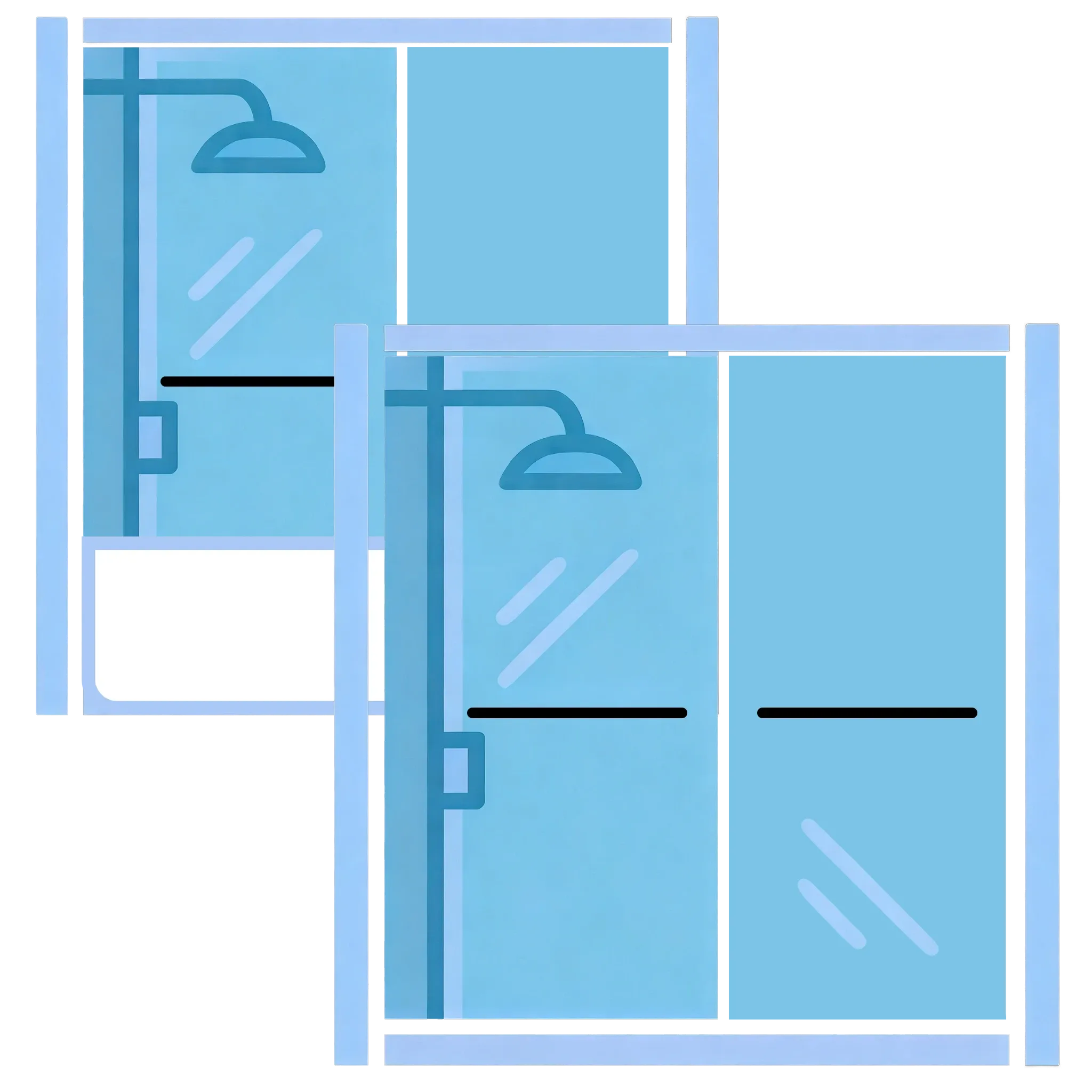 Tub-Height and Full-Height Options