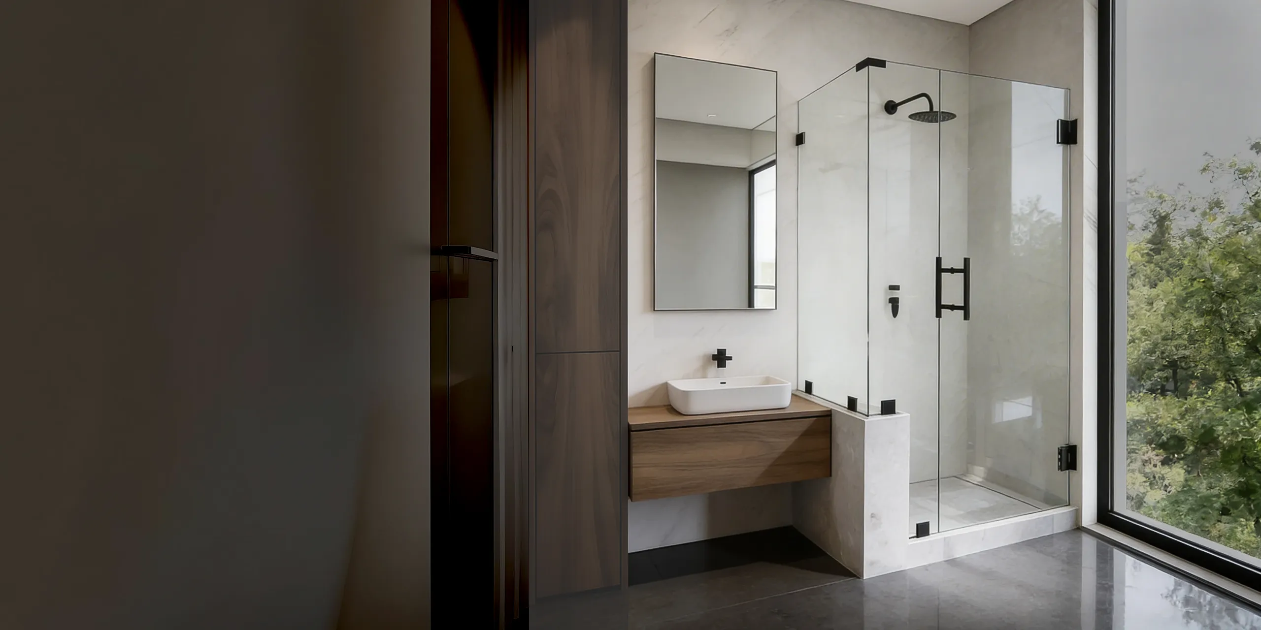 Installed Glass Shower Doors