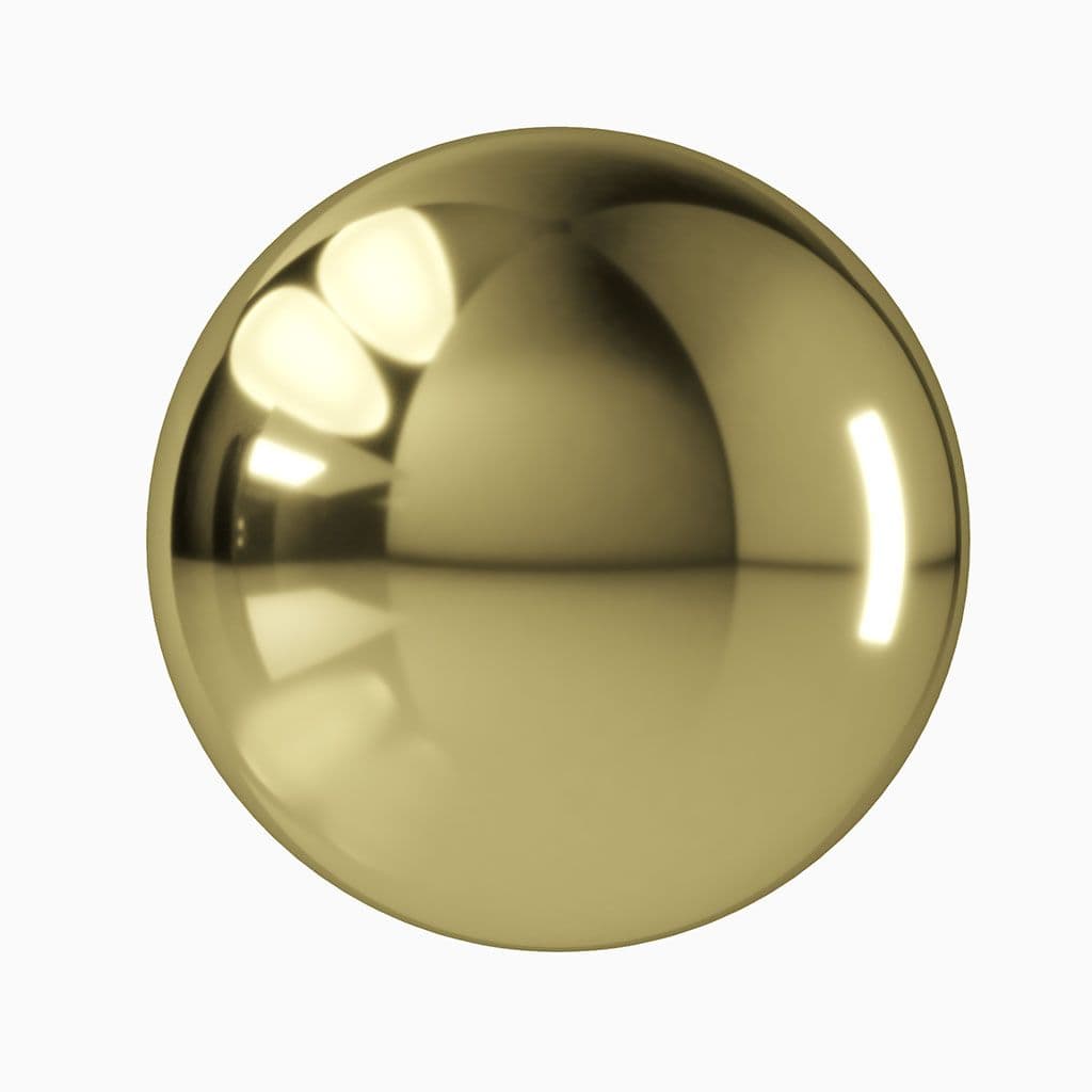 Shiny gold sphere reflecting light, representing high-quality custom glass finishes for shower doors, table tops, mirrors, and beveled glass edge designs.