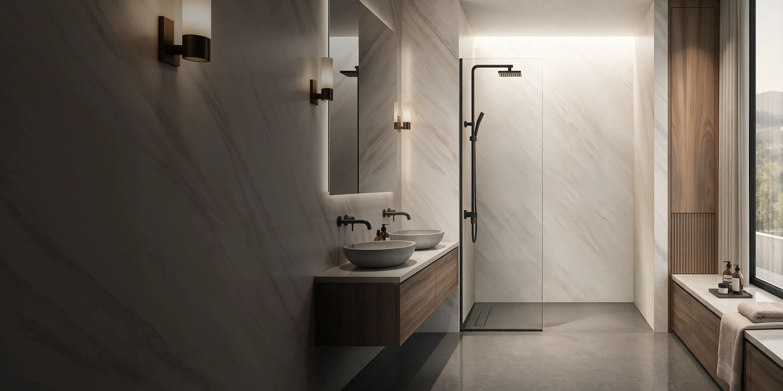 Fixed Panels shower doors