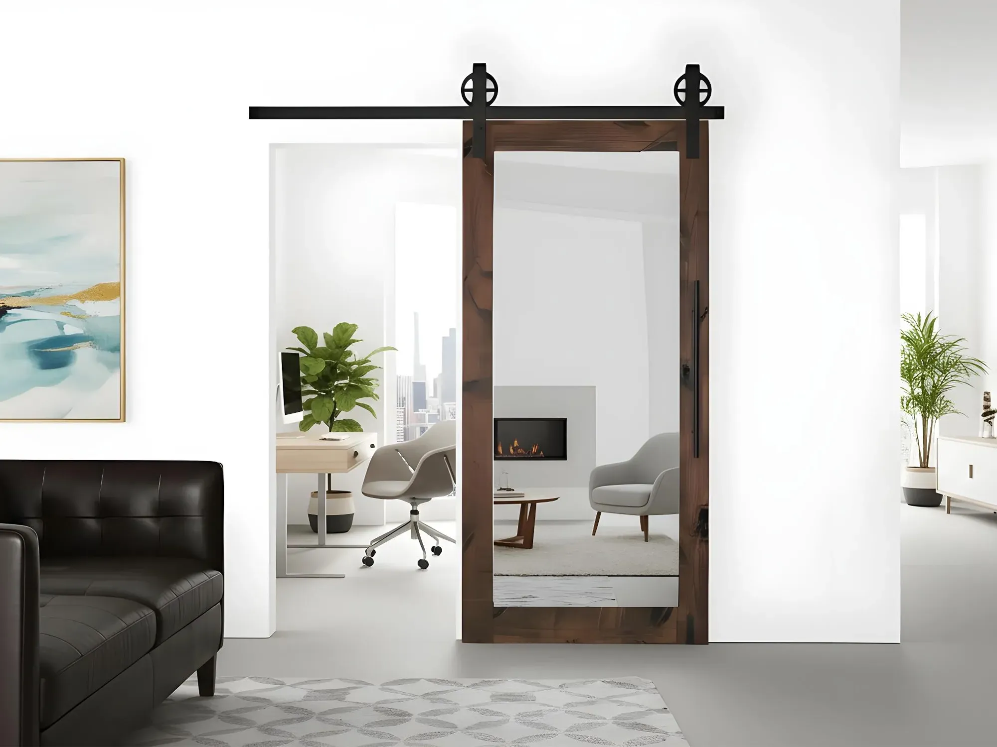 Mirrors For Closets, Armoires & Doors_Armoire & Interior Door With Mirror On One Side_01.webp
