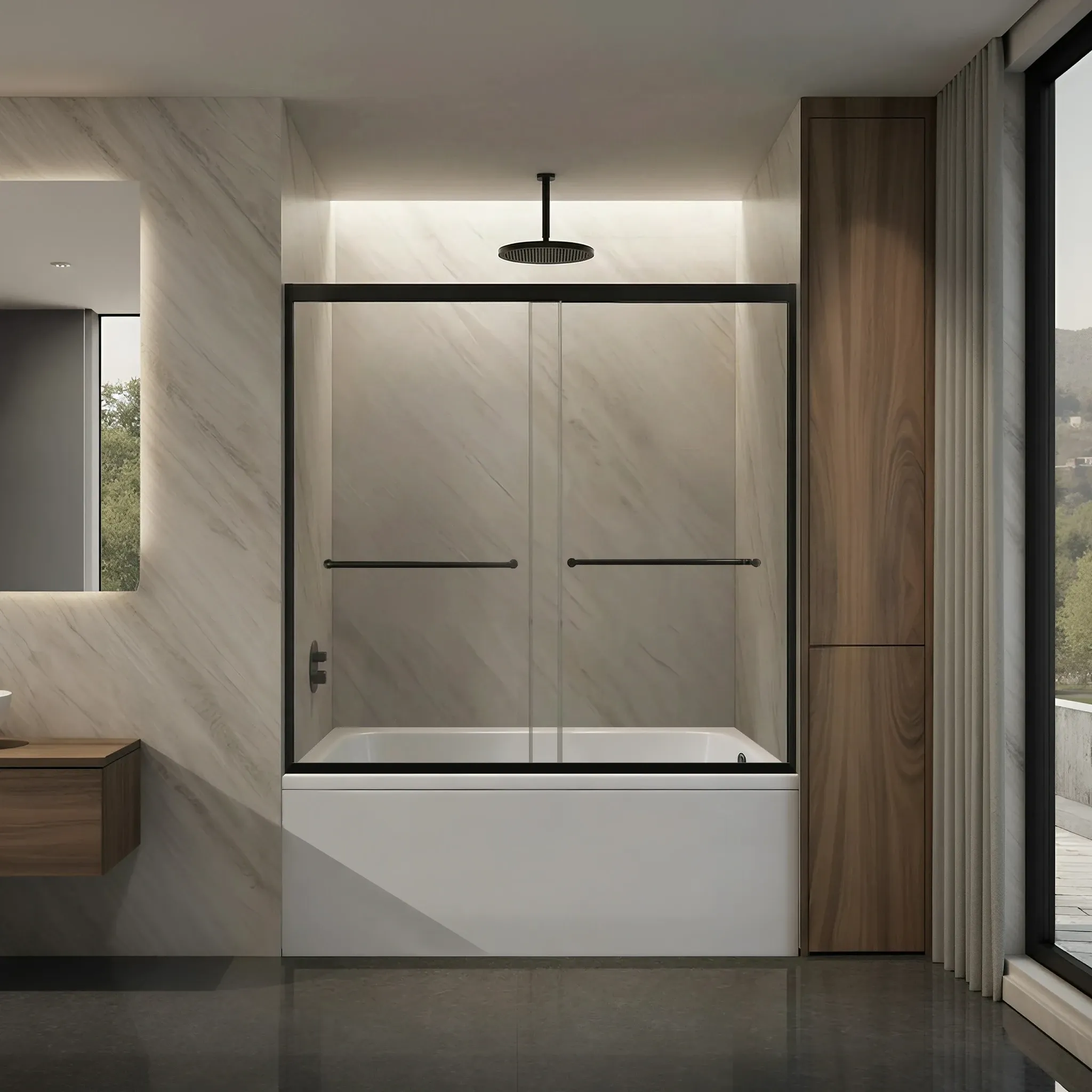 Vera bathtub shower door