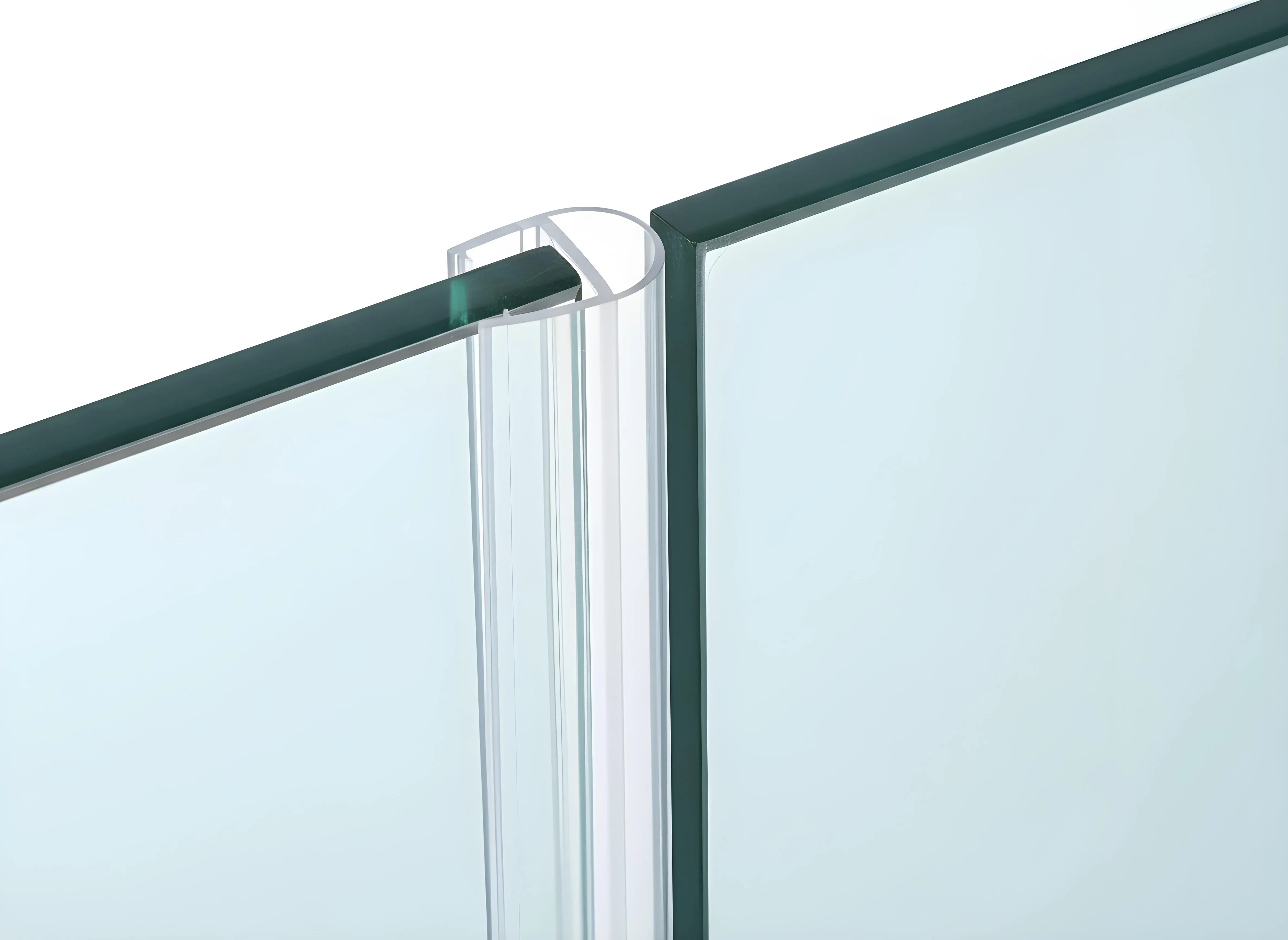 A glass door shower sweep