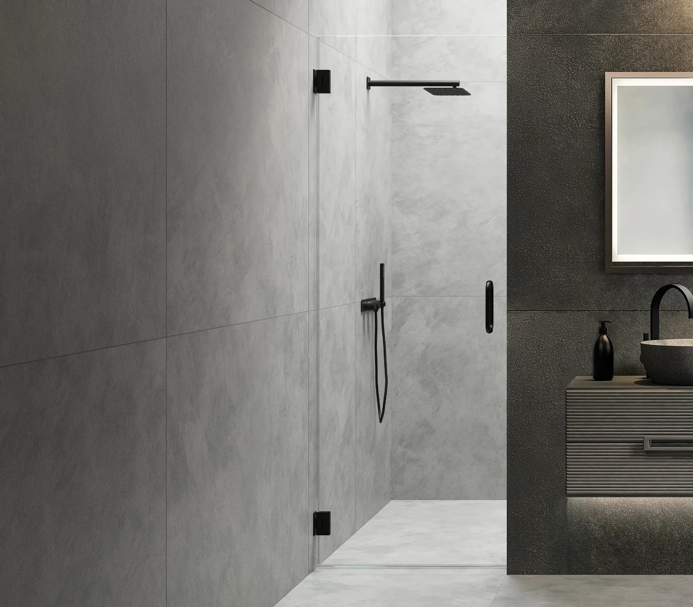 Dulles Glass showroom and products