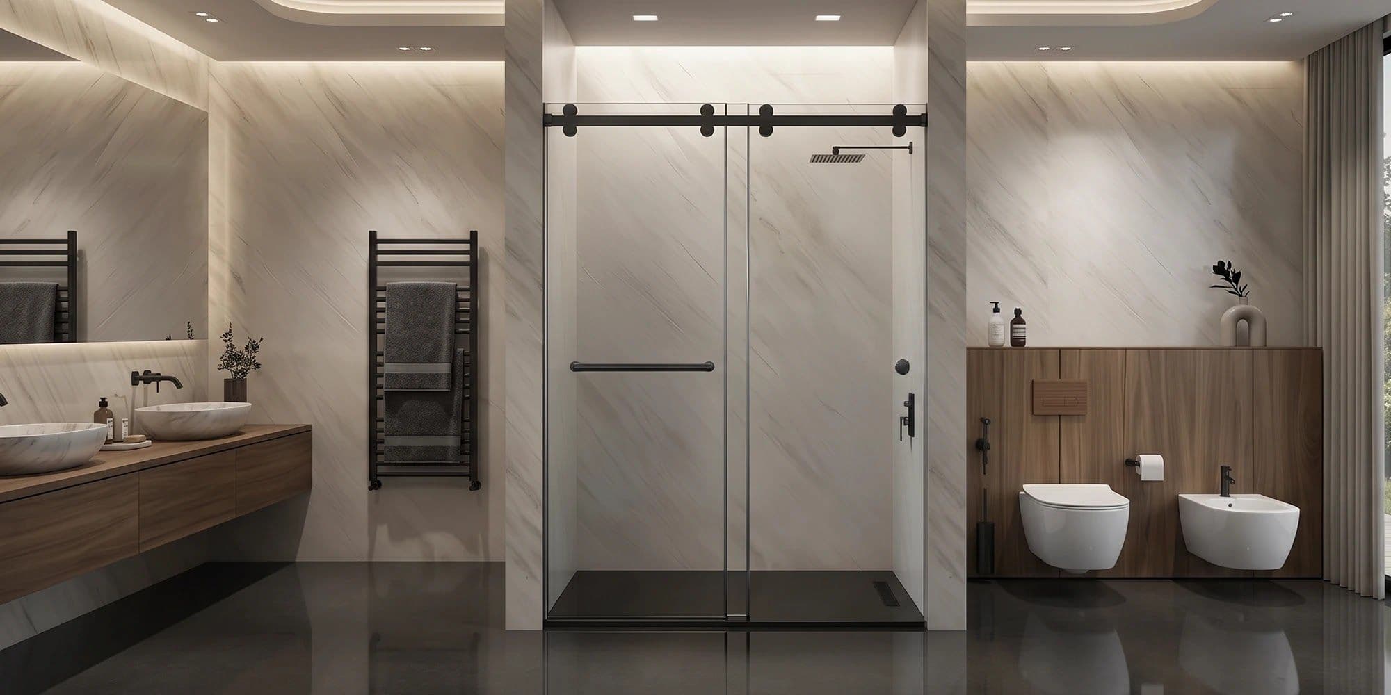 Frameless shower door available for delivery in Clearwater, Florida