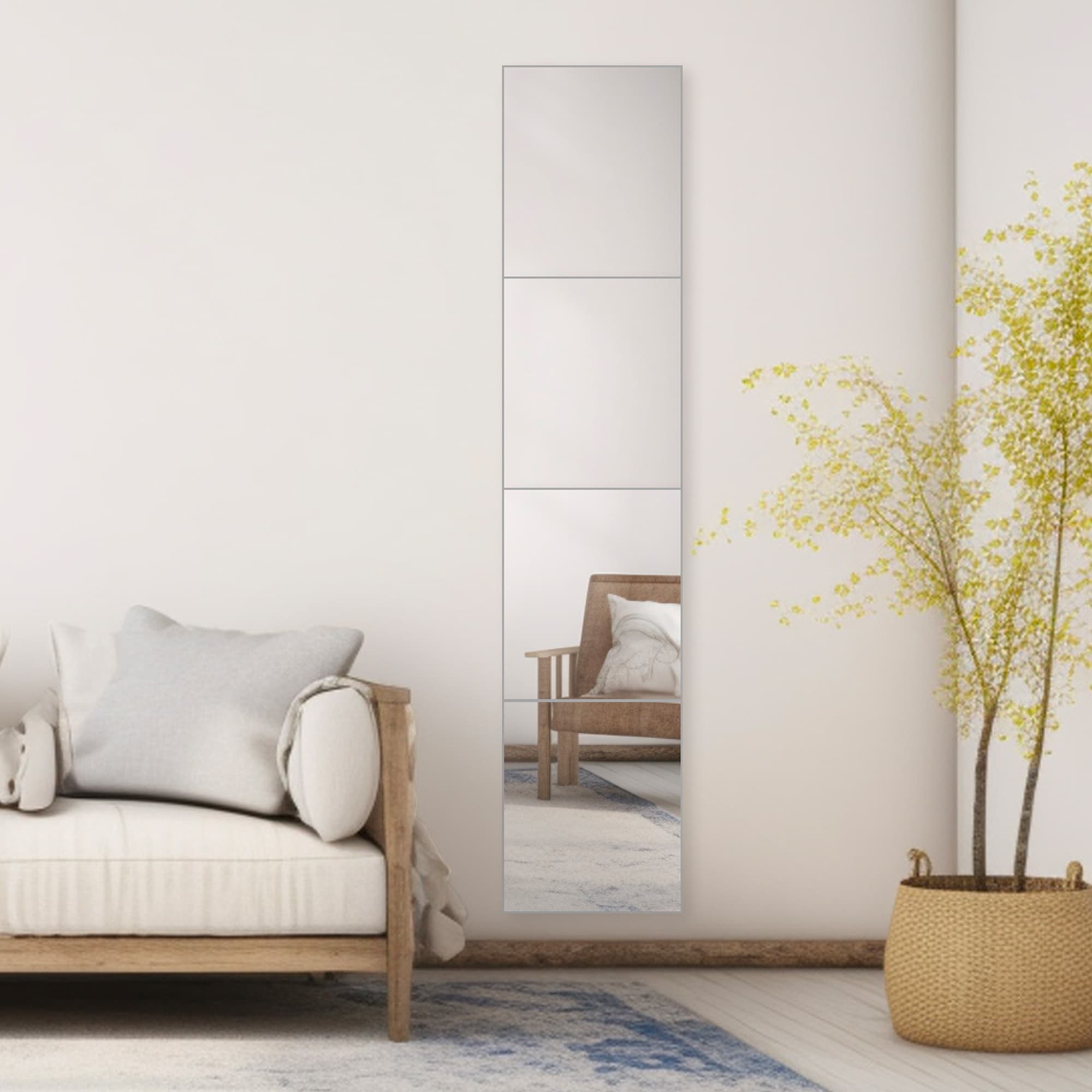 10x12 Mirror Tiles | Pack of 4 | Decorative Wall Mirrors