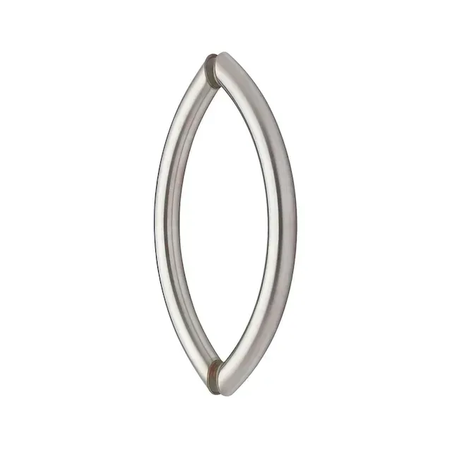 Custom glass shower door handle with a sleek design, ideal for modern interiors and durable tempered glass installations.