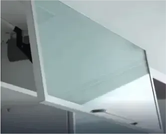 Custom glass mirror with a beveled edge, showcasing high-quality tempered glass ideal for shower doors and table tops.