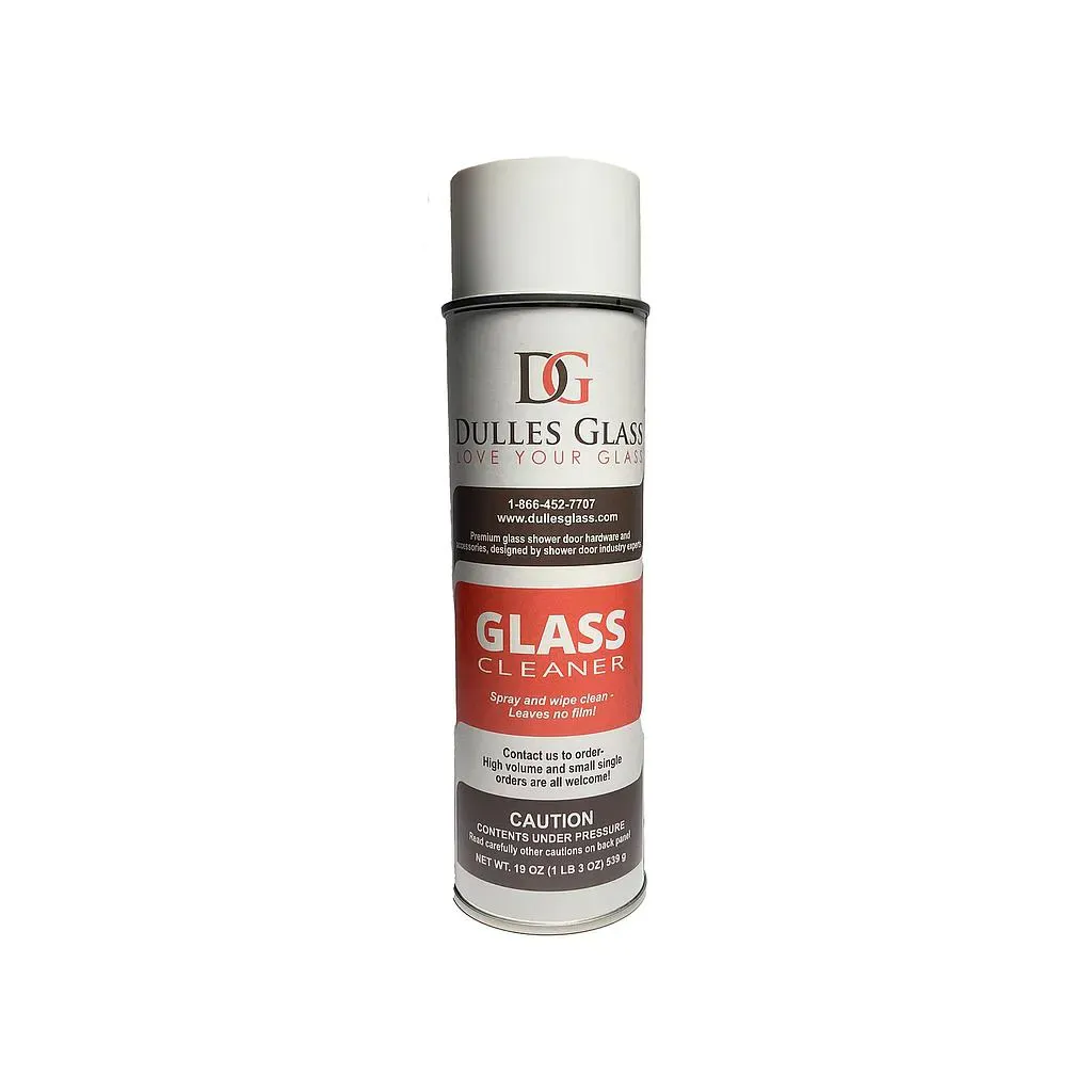 Dulles Glass cleaner for custom glass, including shower doors, table tops, mirrors, tempered glass, and beveled glass edges; offers a streak-free clean.