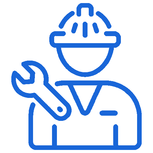 Custom glass specialist holding a wrench, representing services for shower doors, table tops, mirrors, tempered glass, and beveled glass edge.